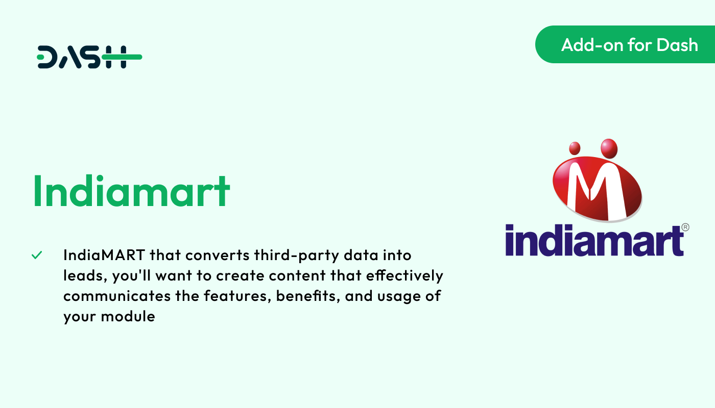 Indiamart – Dash SaaS Add-on - WorkDo