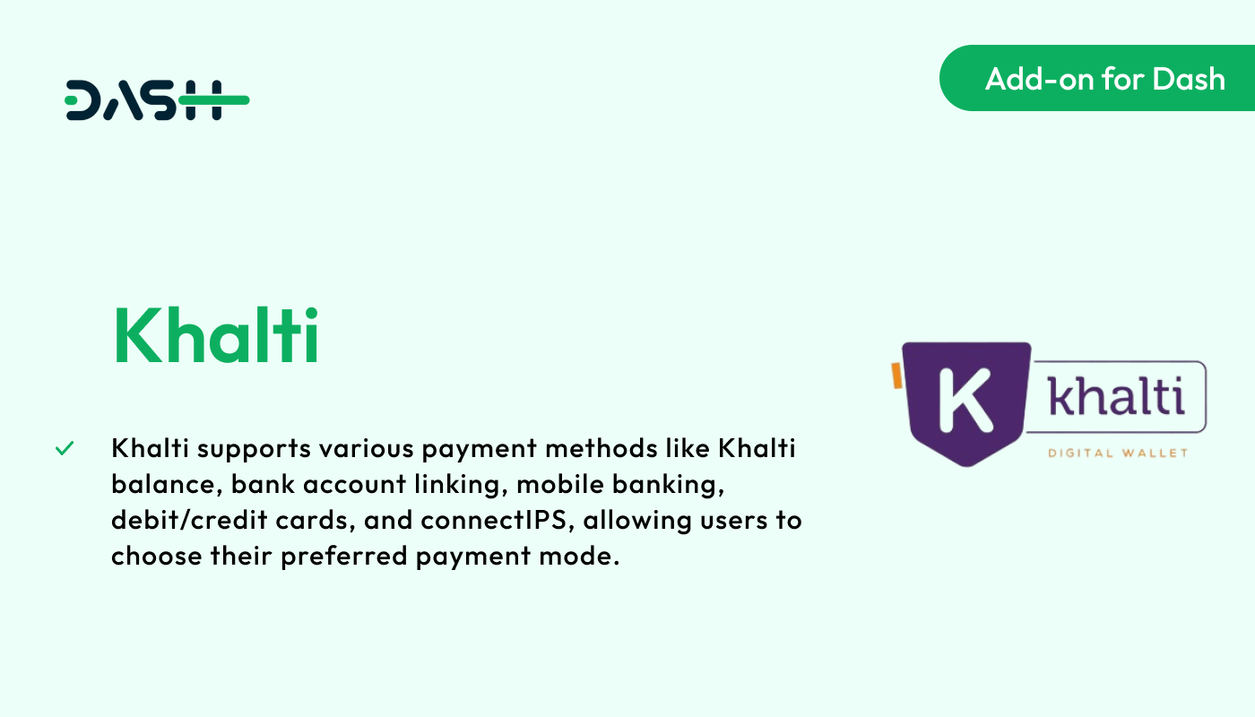 Khalti – Dash SaaS Add-on - WorkDo