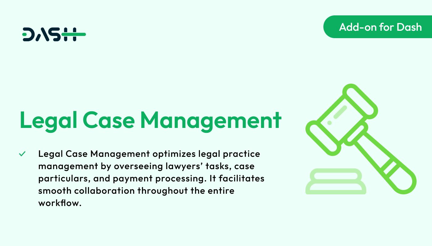 Legal Case Management – Dash SaaS Add-on - WorkDo