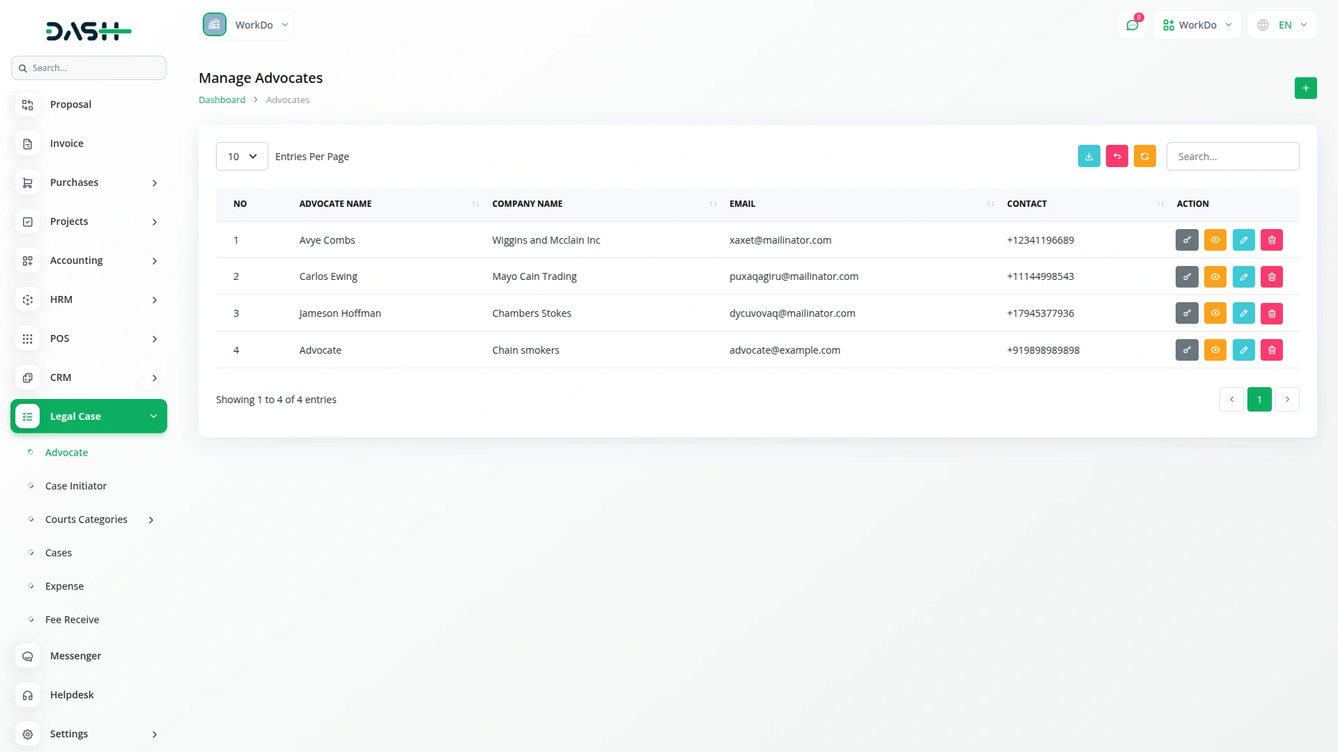 Legal Case Management