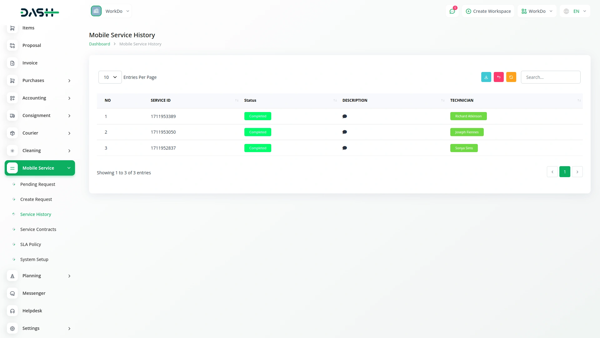 Mobile Service Management