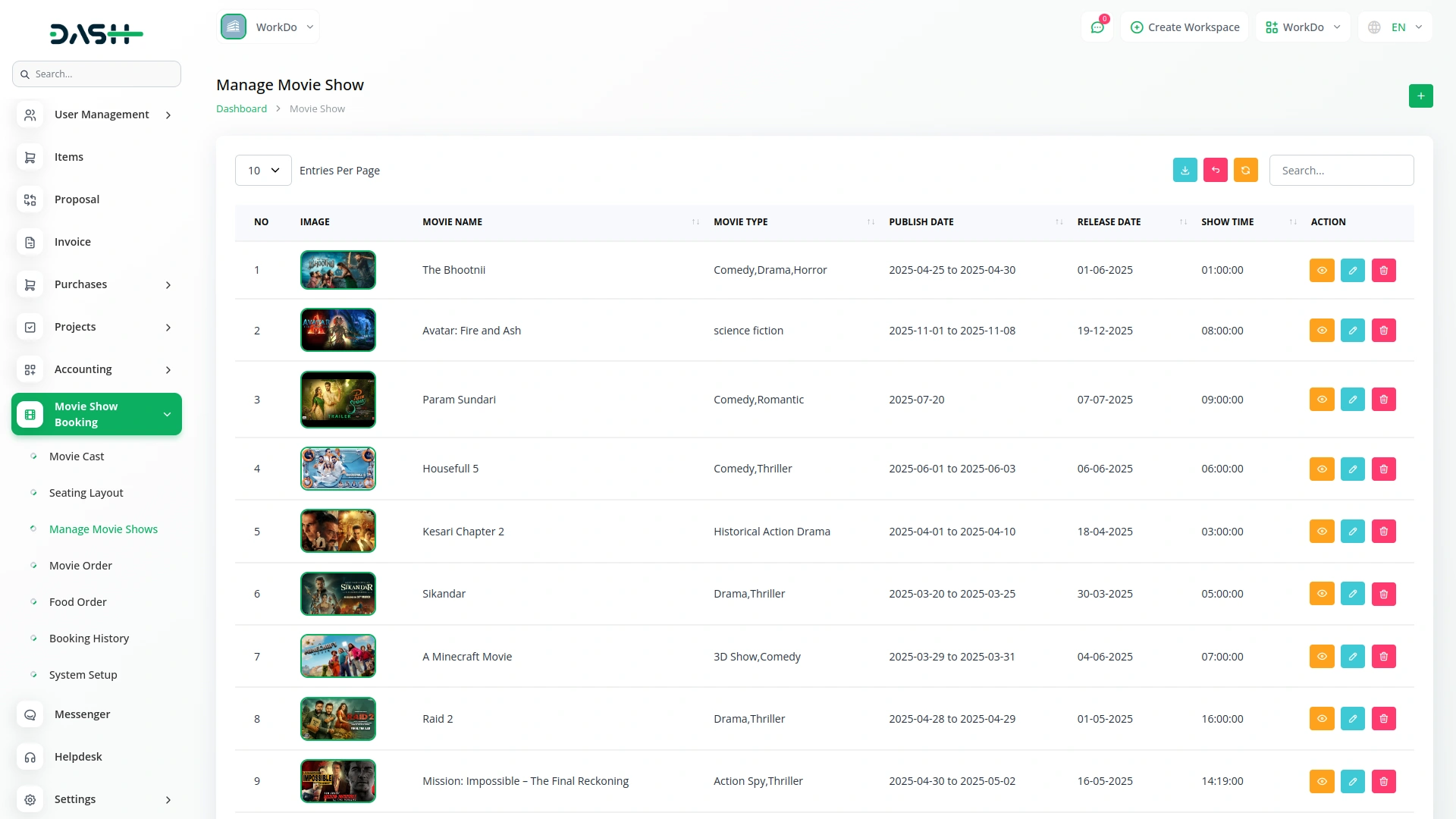 Movie Show Booking System