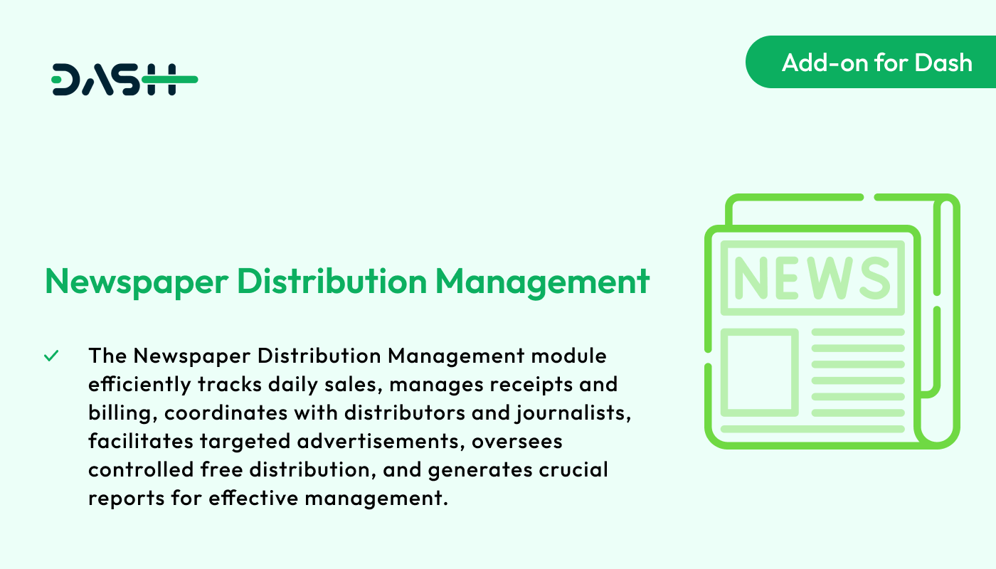 Newspaper Distribution Management – Dash SaaS Add-on - WorkDo