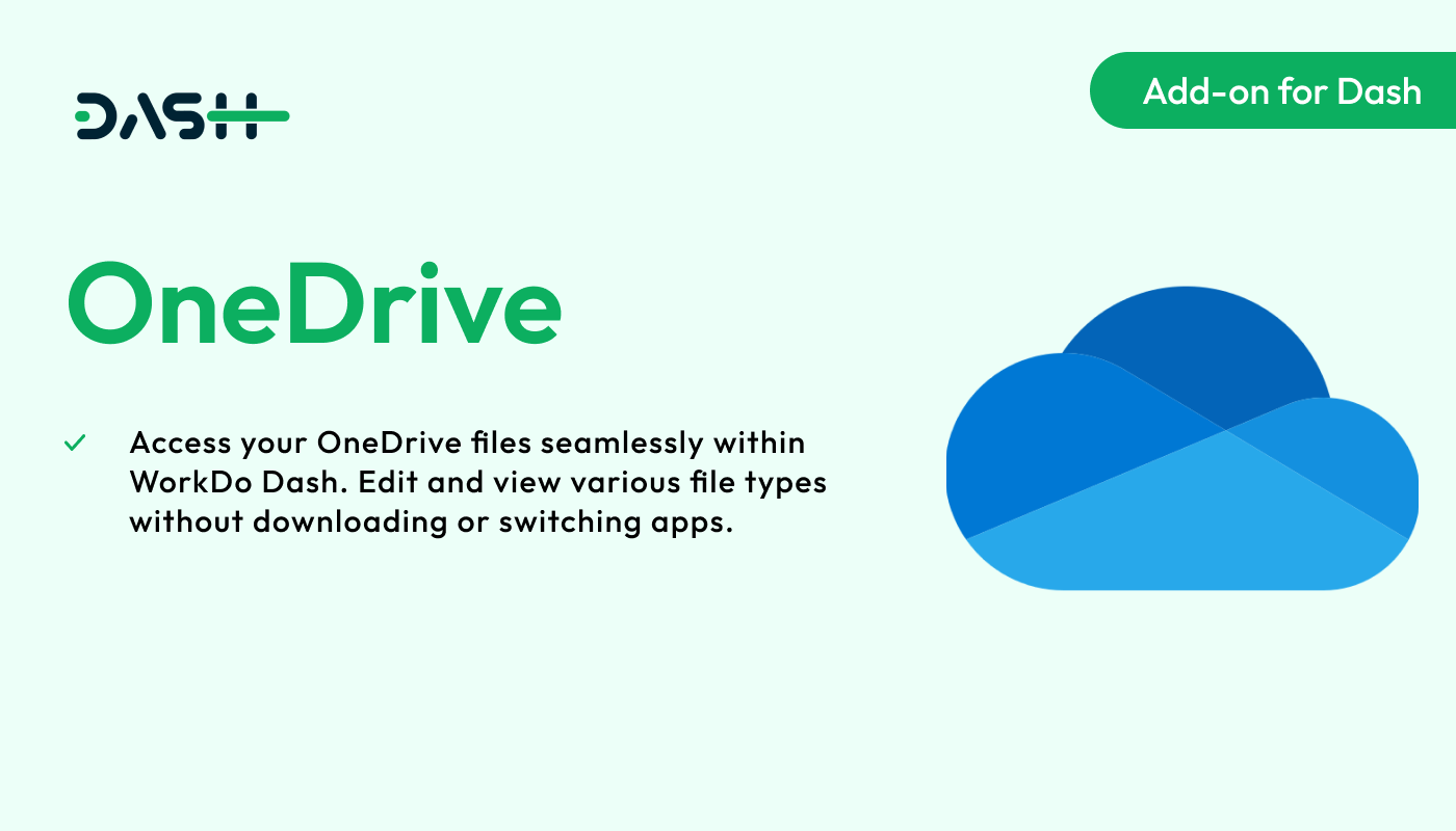 OneDrive – Dash SaaS Add-on - WorkDo