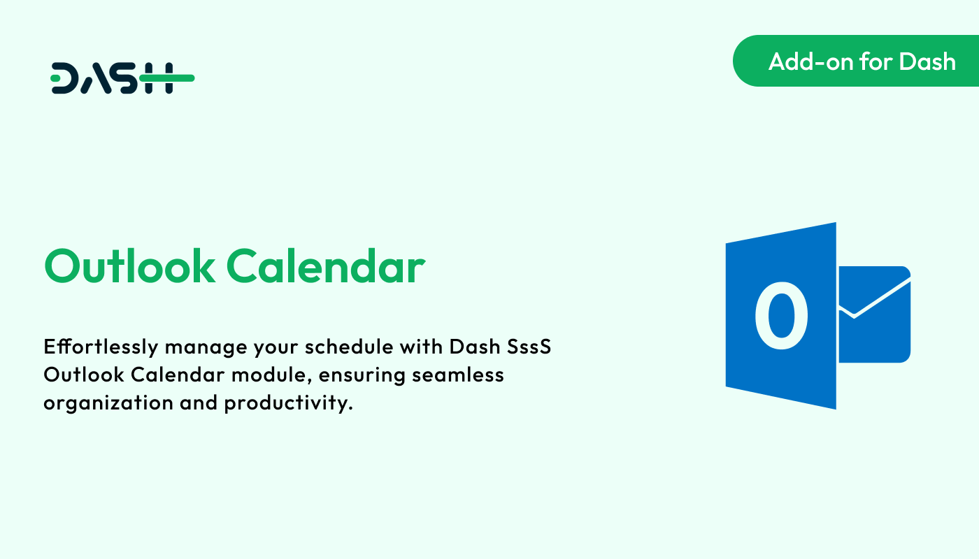 Outlook Calendar – Dash SaaS Add-on - WorkDo