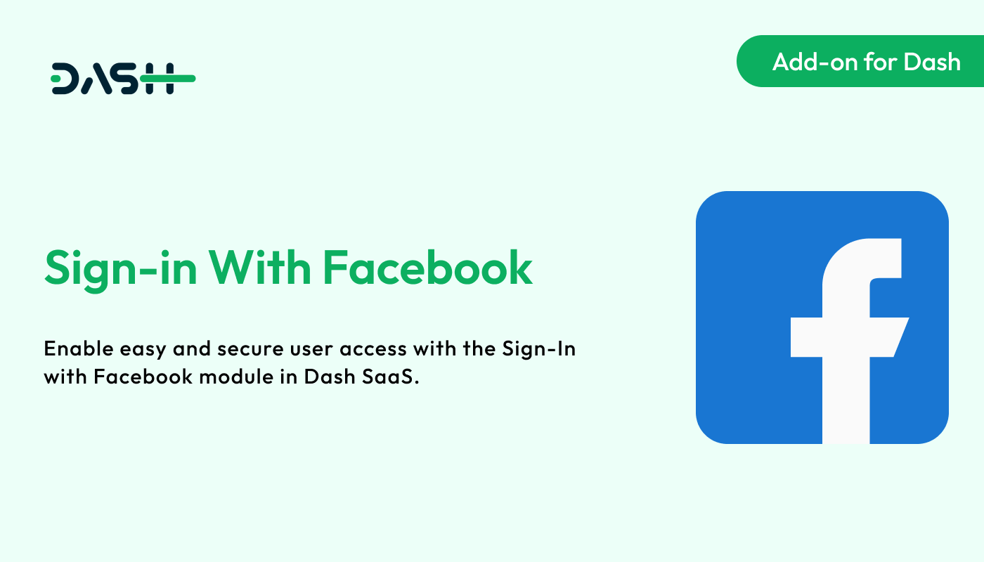 Sign-In With Facebook – Dash SaaS Add-on - WorkDo