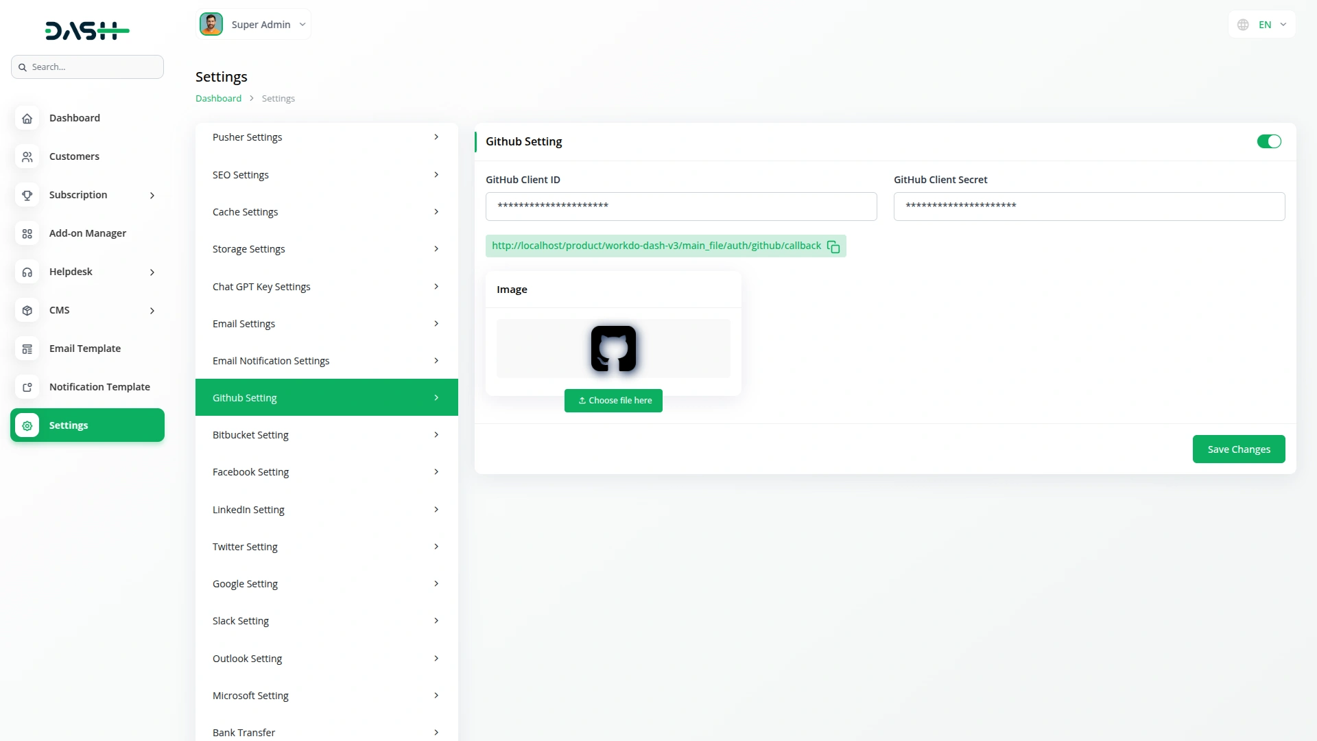 Sign-In with GitHub