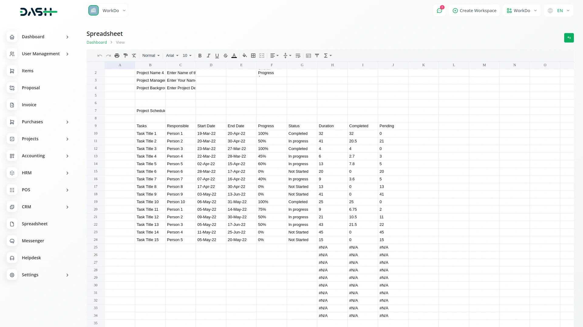 Spreadsheet