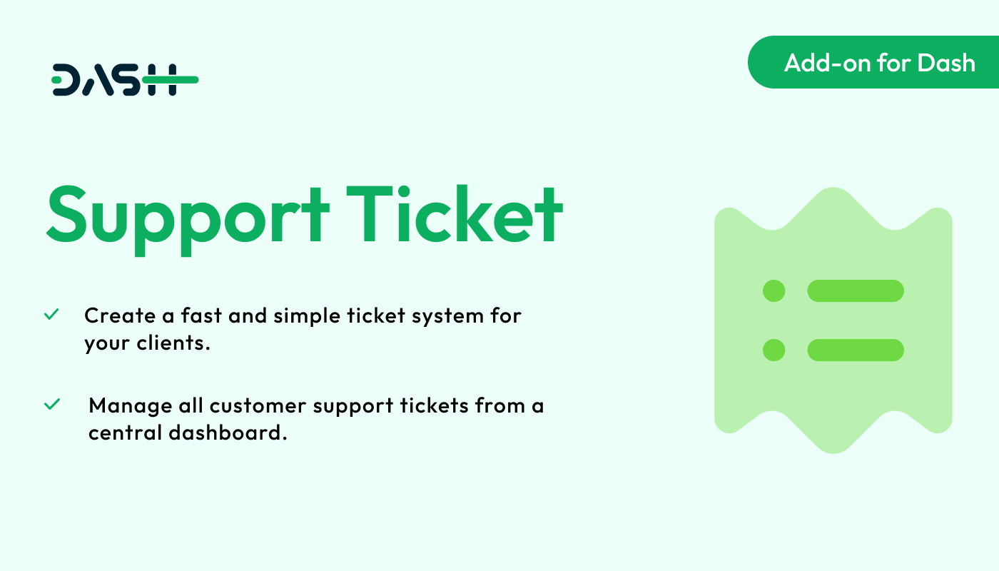 Support Ticket – Dash SaaS Add-on - WorkDo