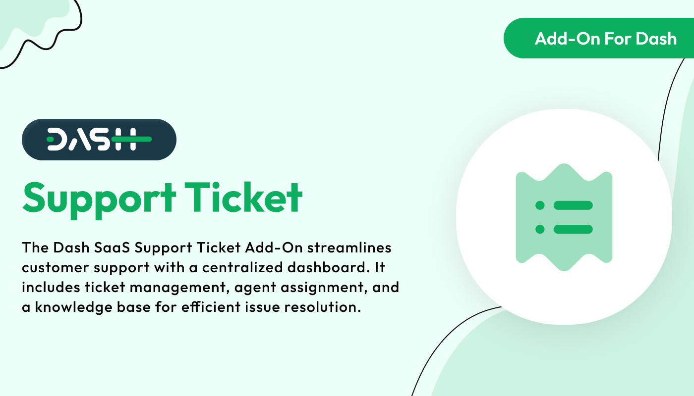 Support Ticket – Dash SaaS Add-on - WorkDo