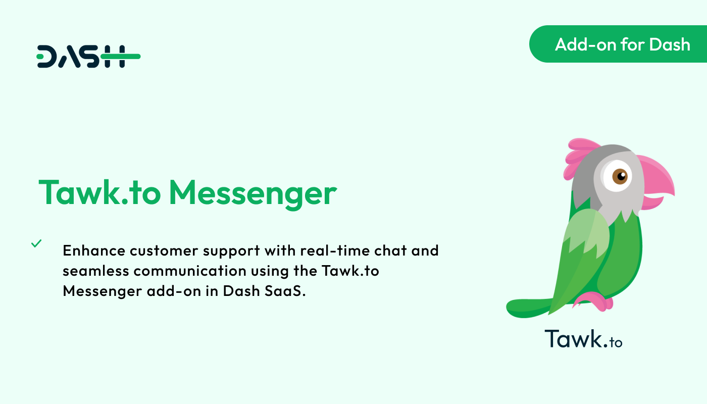 Tawk.to Messenger – Dash SaaS Add-on - WorkDo