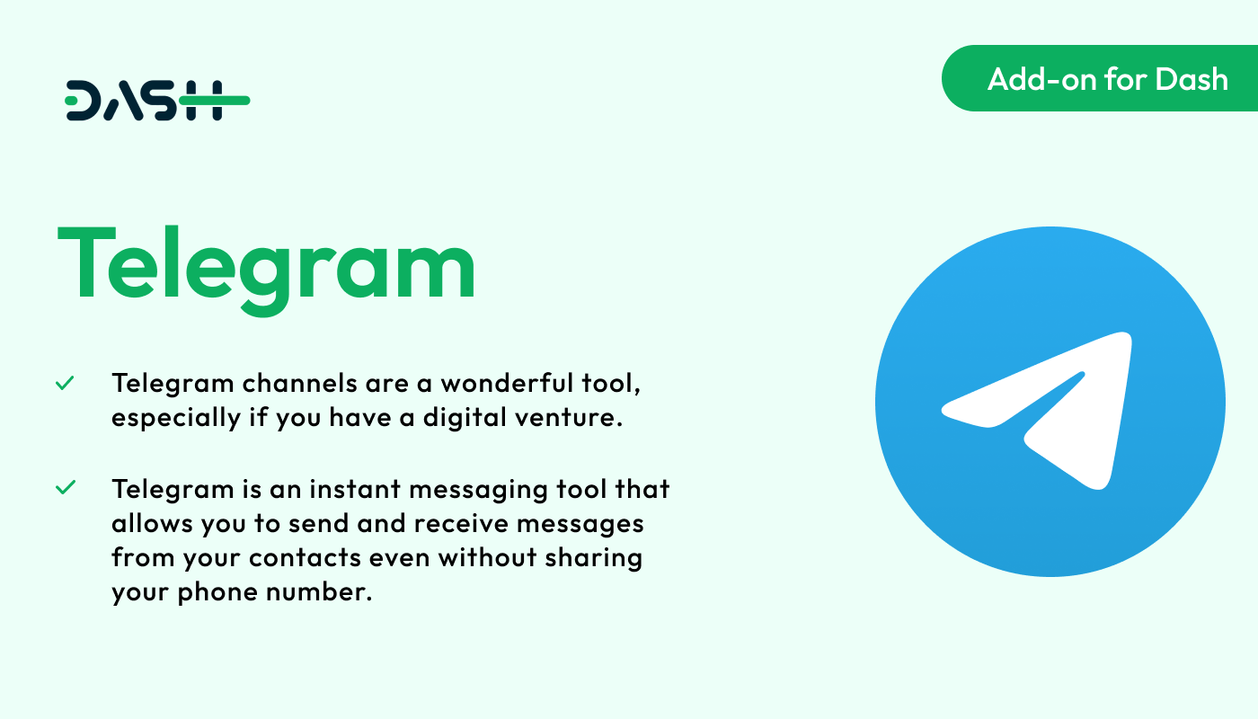 Telegram – Dash SaaS Add-on - WorkDo