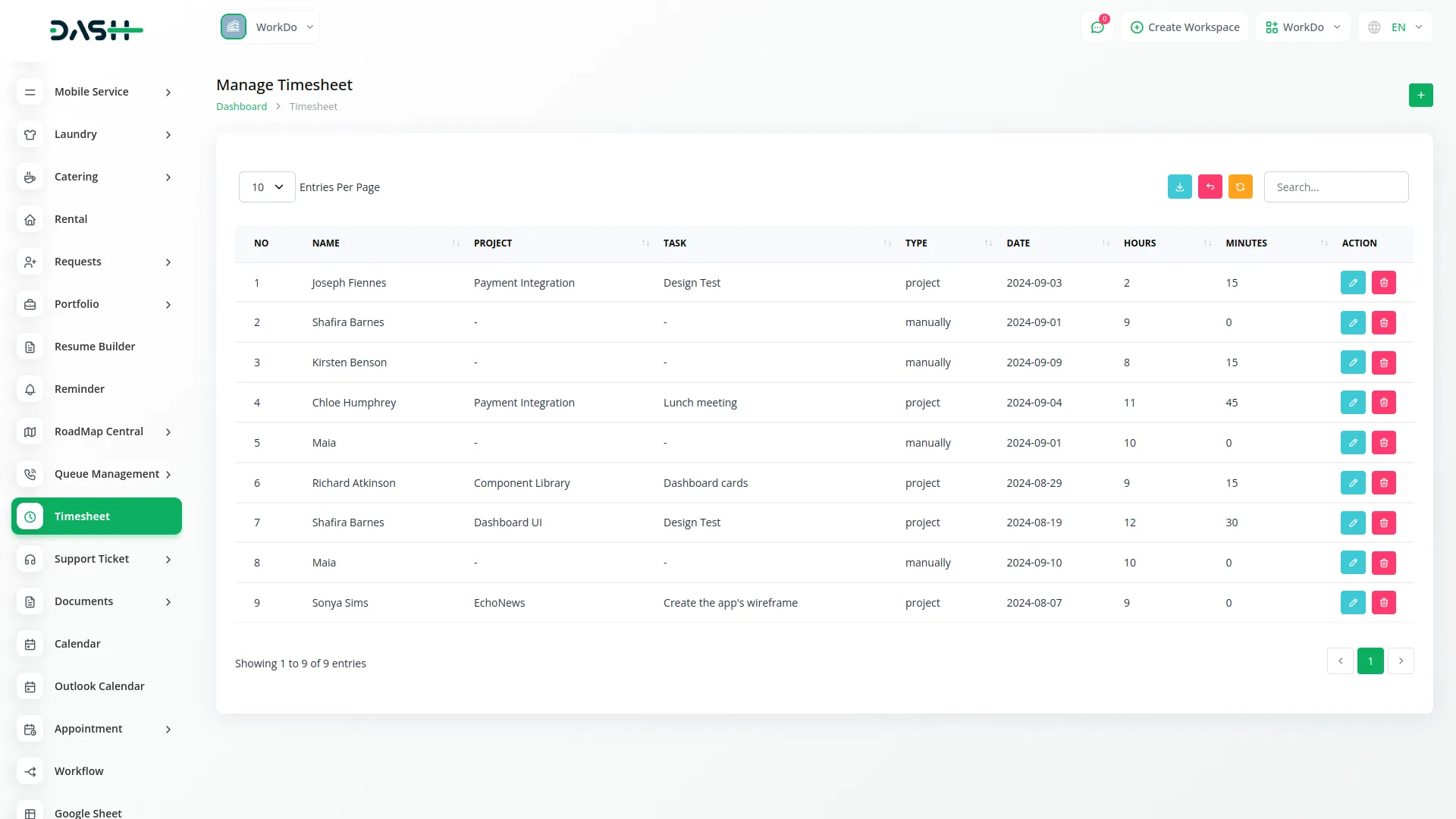 Timesheet