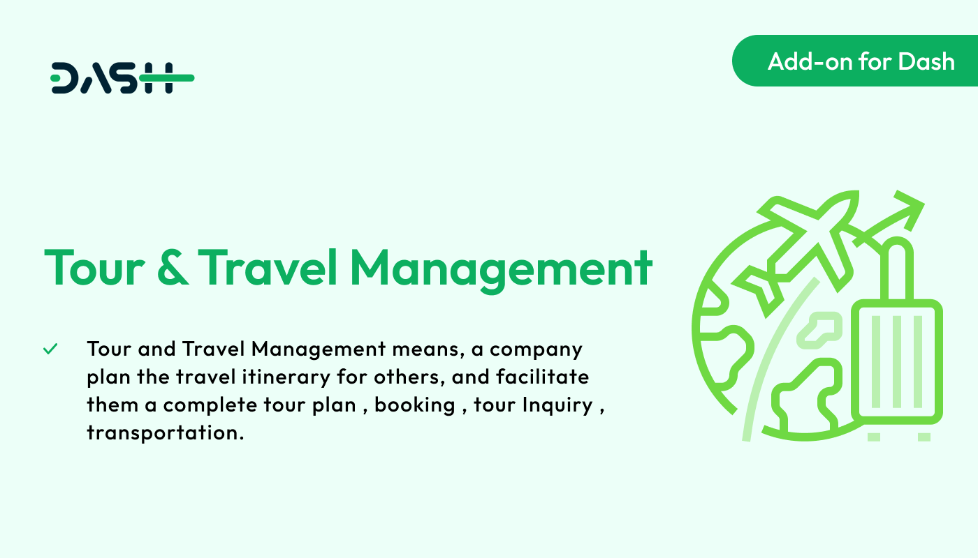 Tour & Travel Management – Dash SaaS Add-on - WorkDo