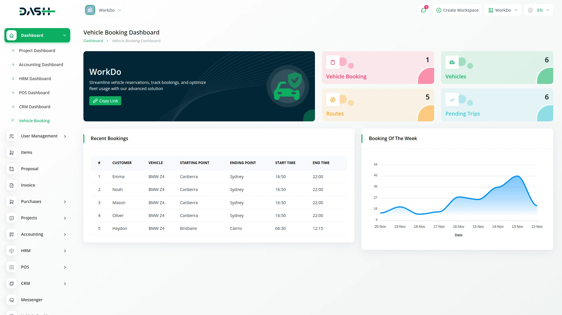 Vehicle Booking Management