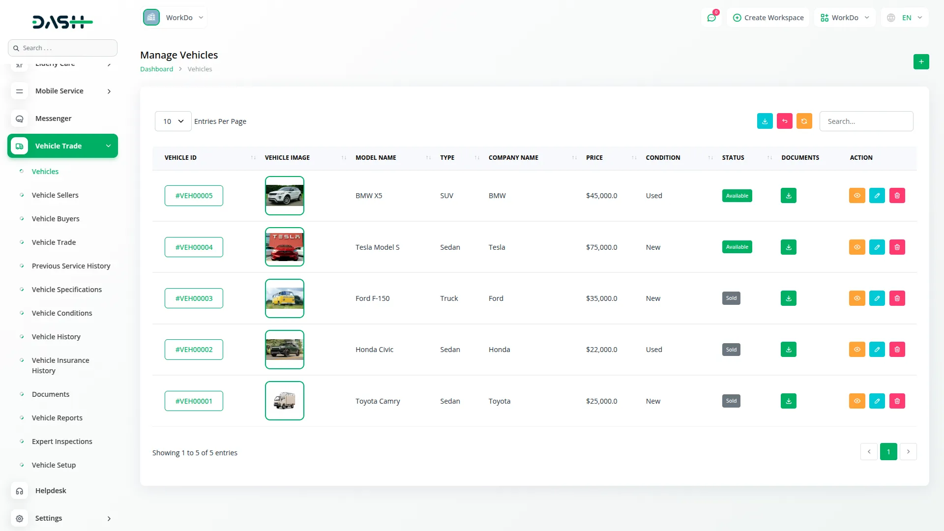 Vehicle Trade