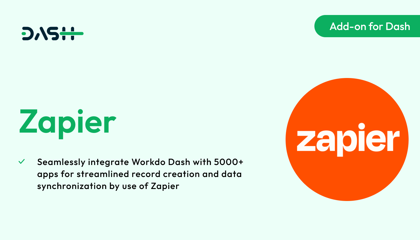 Zapier – Dash SaaS Add-on - WorkDo