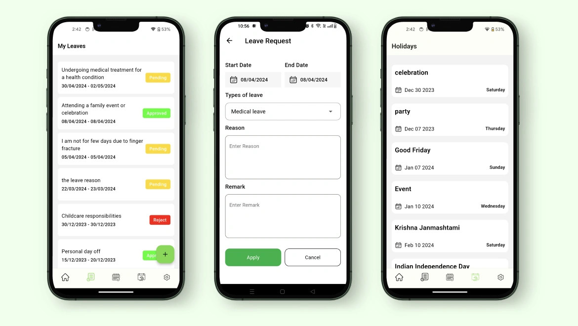 Attendance – Dash Mobile App