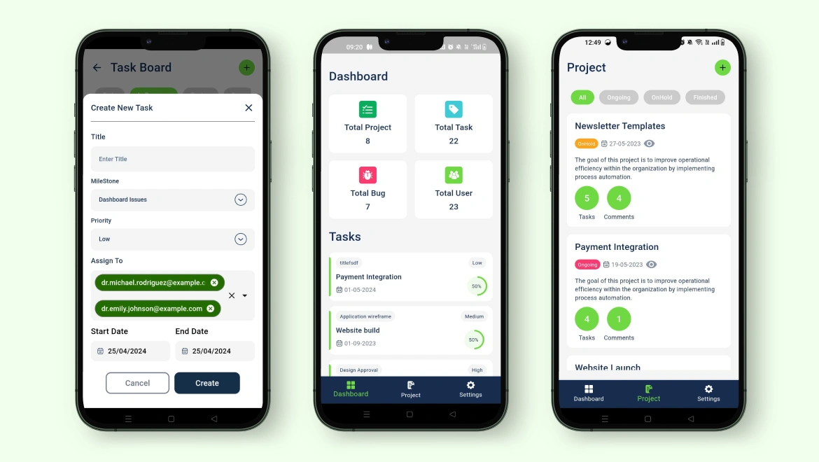Project Management – Dash Mobile App