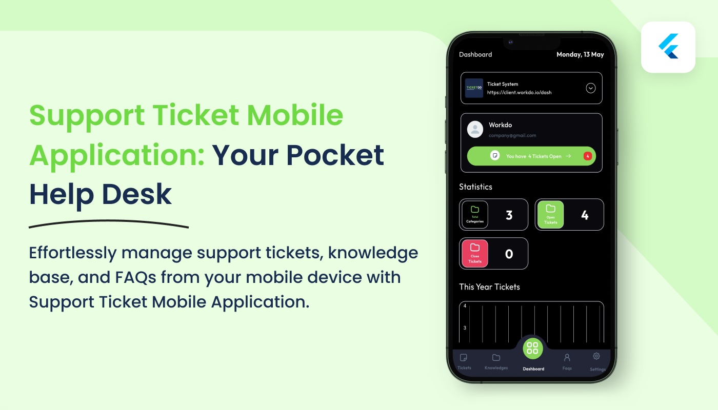Support Ticket – Dash Mobile App - WorkDo