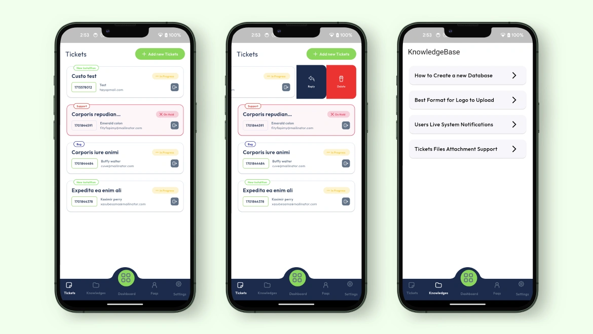 Support Ticket – Dash Mobile App