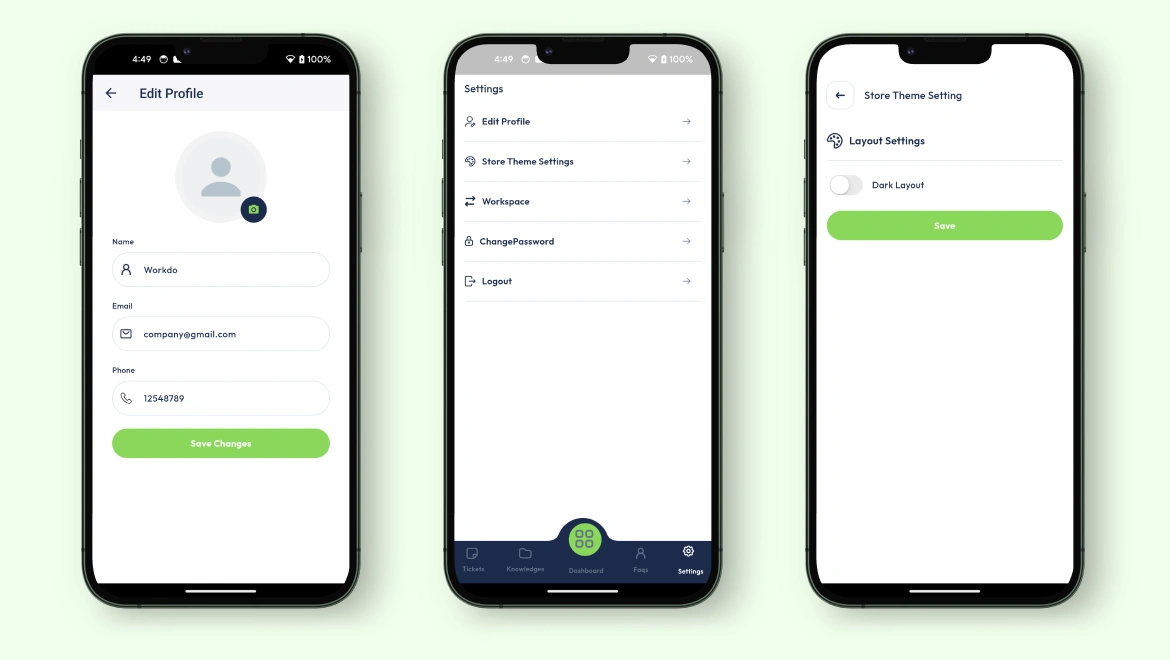 Support Ticket – Dash Mobile App