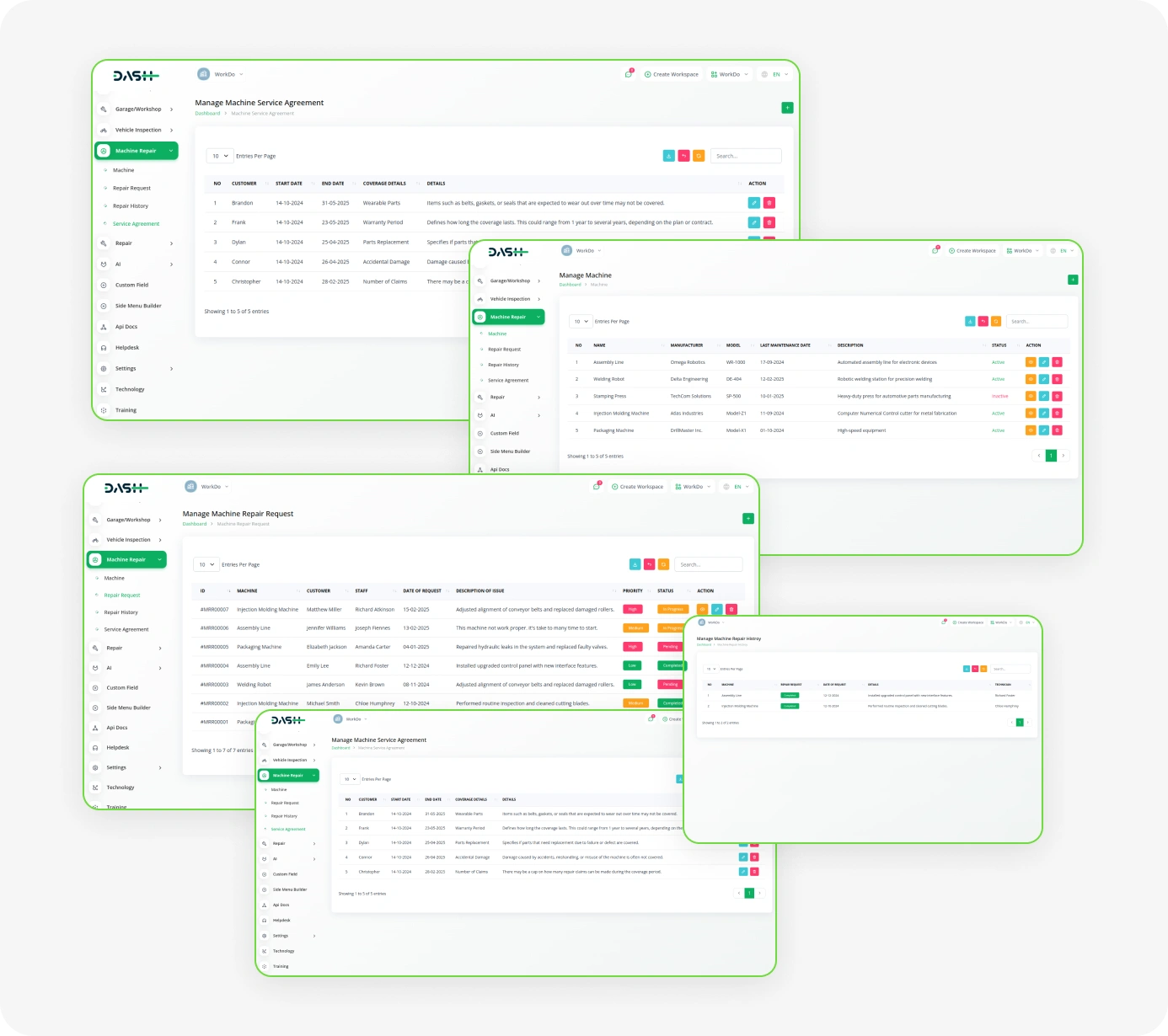 Machine Repair Management