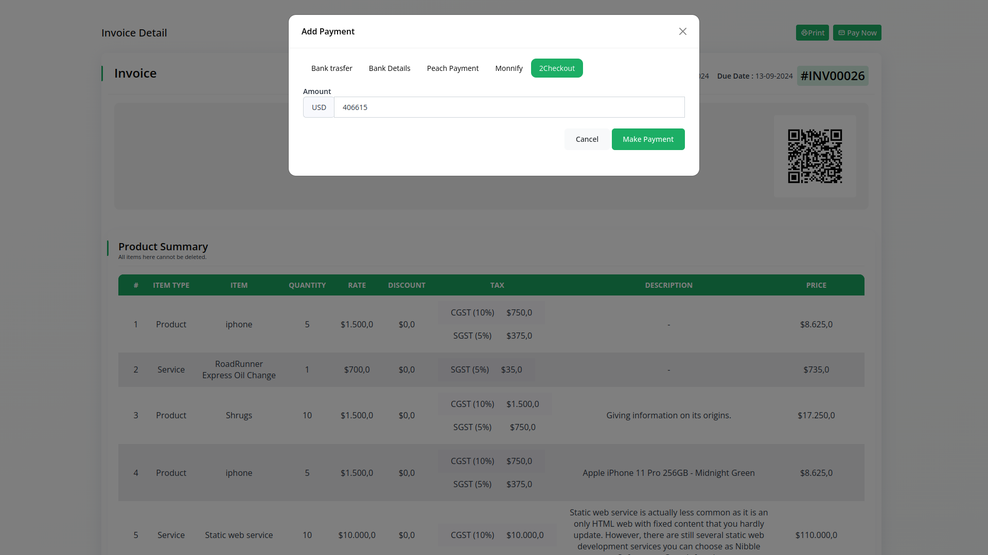 2checkout Integration in Dash SaaS 2Checkout Dash Saas