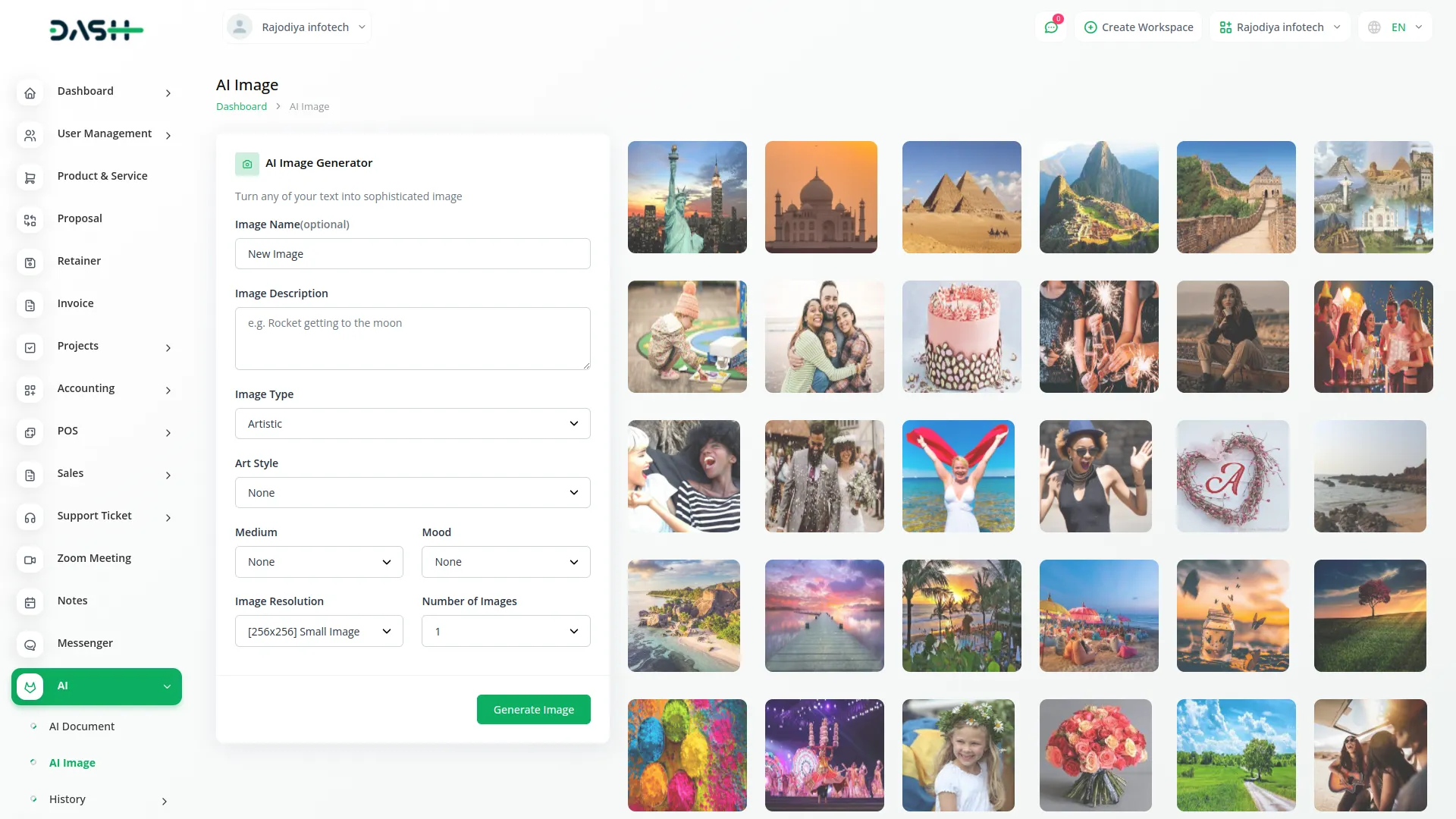 Ai-Image Dash Saas