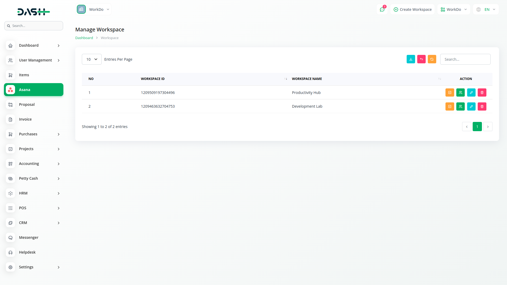 Asana Project Management