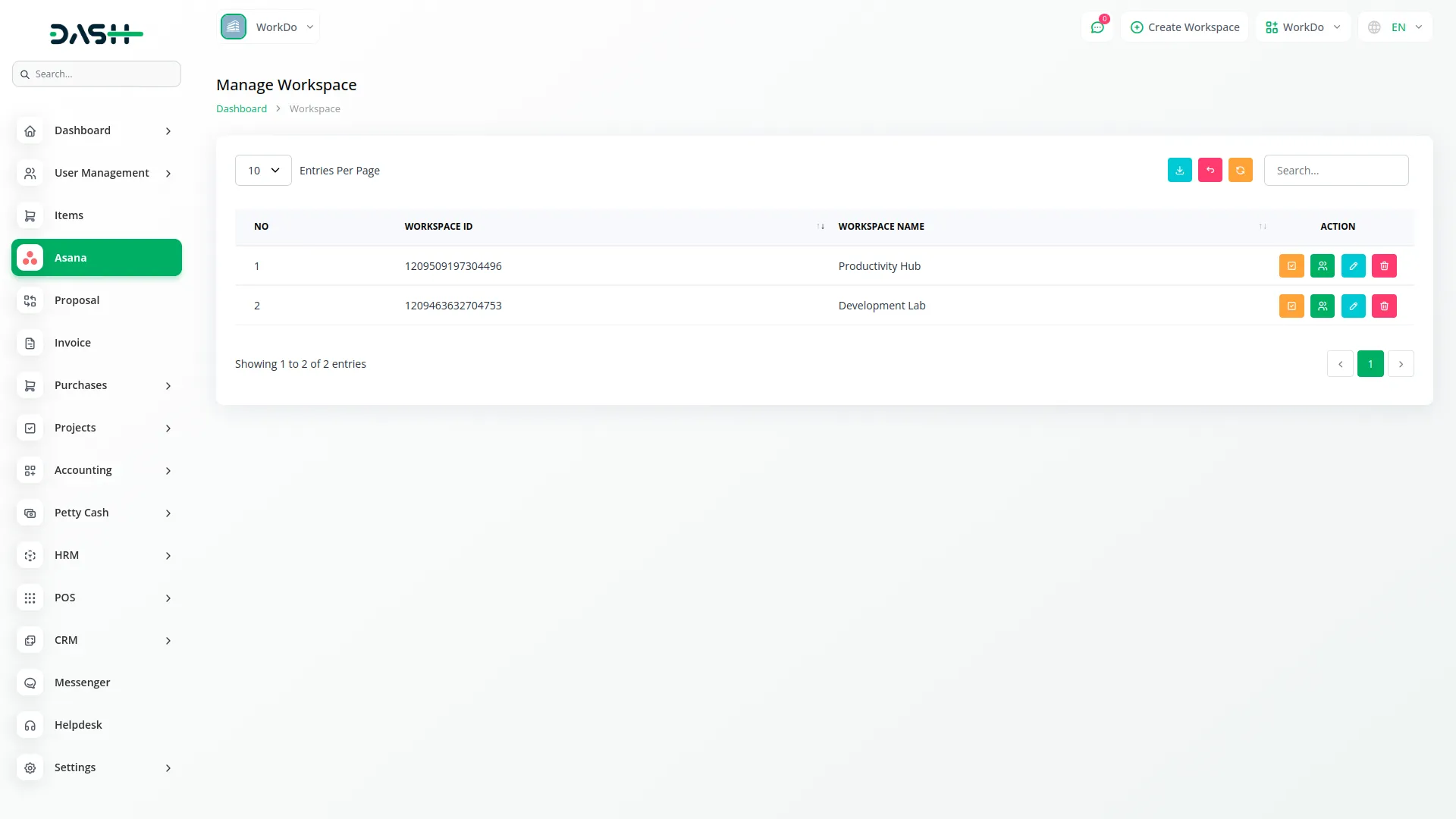Asana Project Management