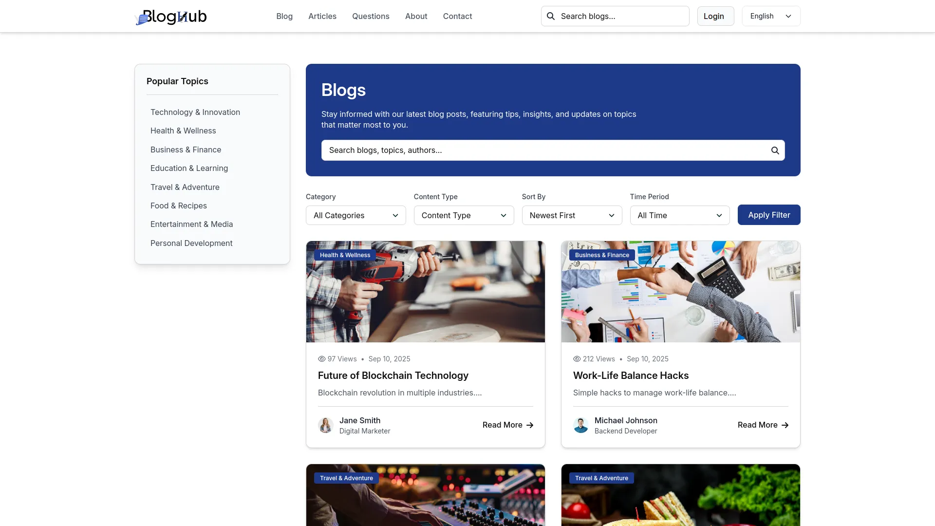blog and article