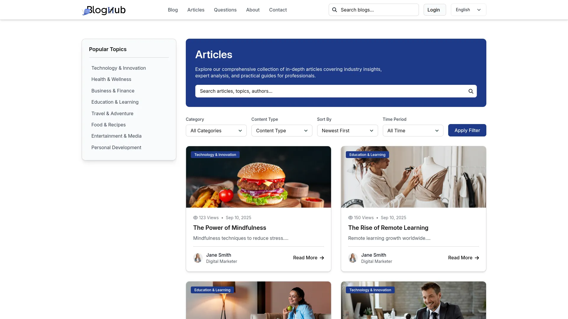 blog and article