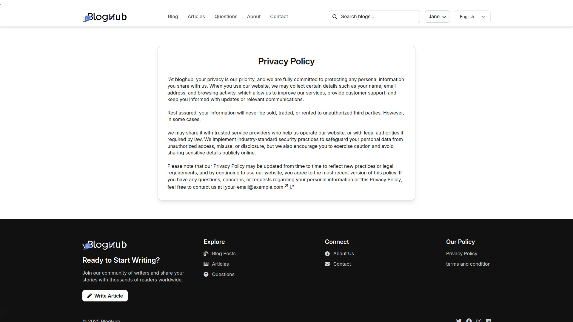 blog and article