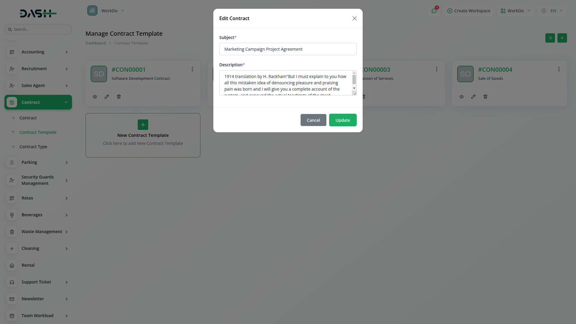Contract Template