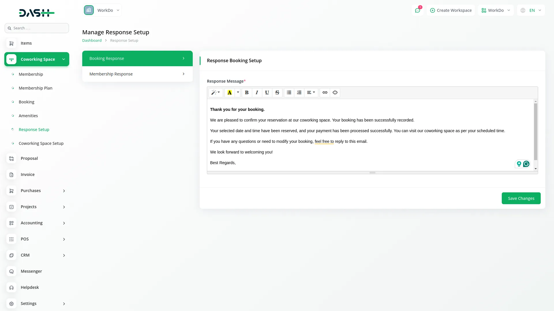 Coworking Space Management