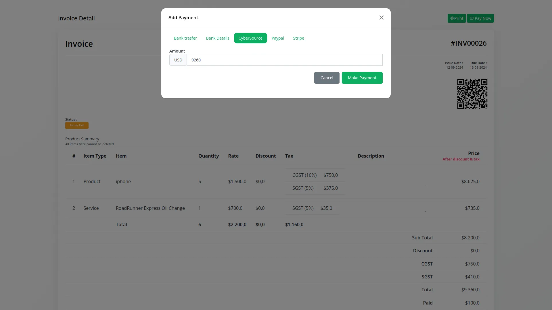 Cysbersource Dash Saas