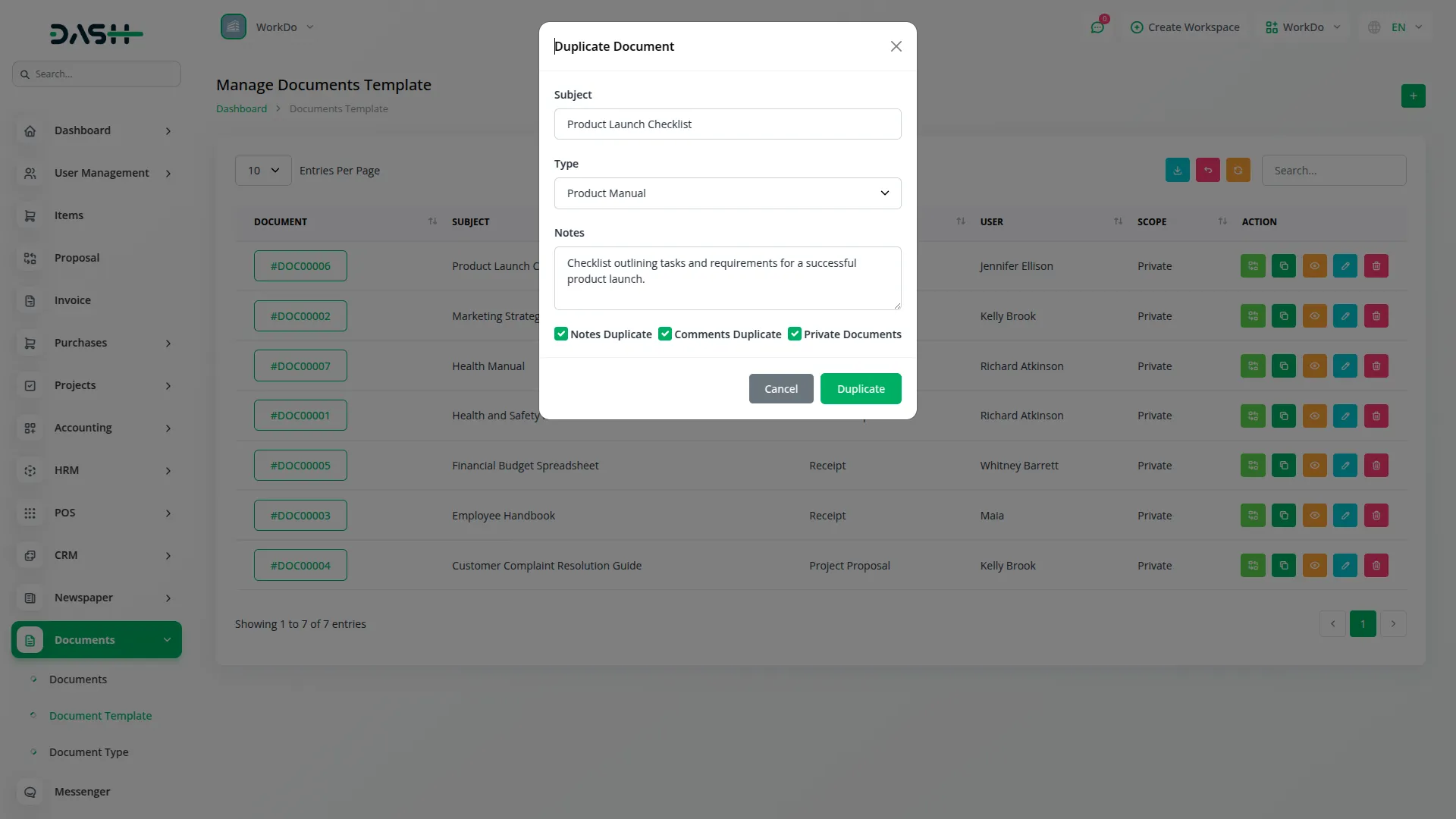 Document Template