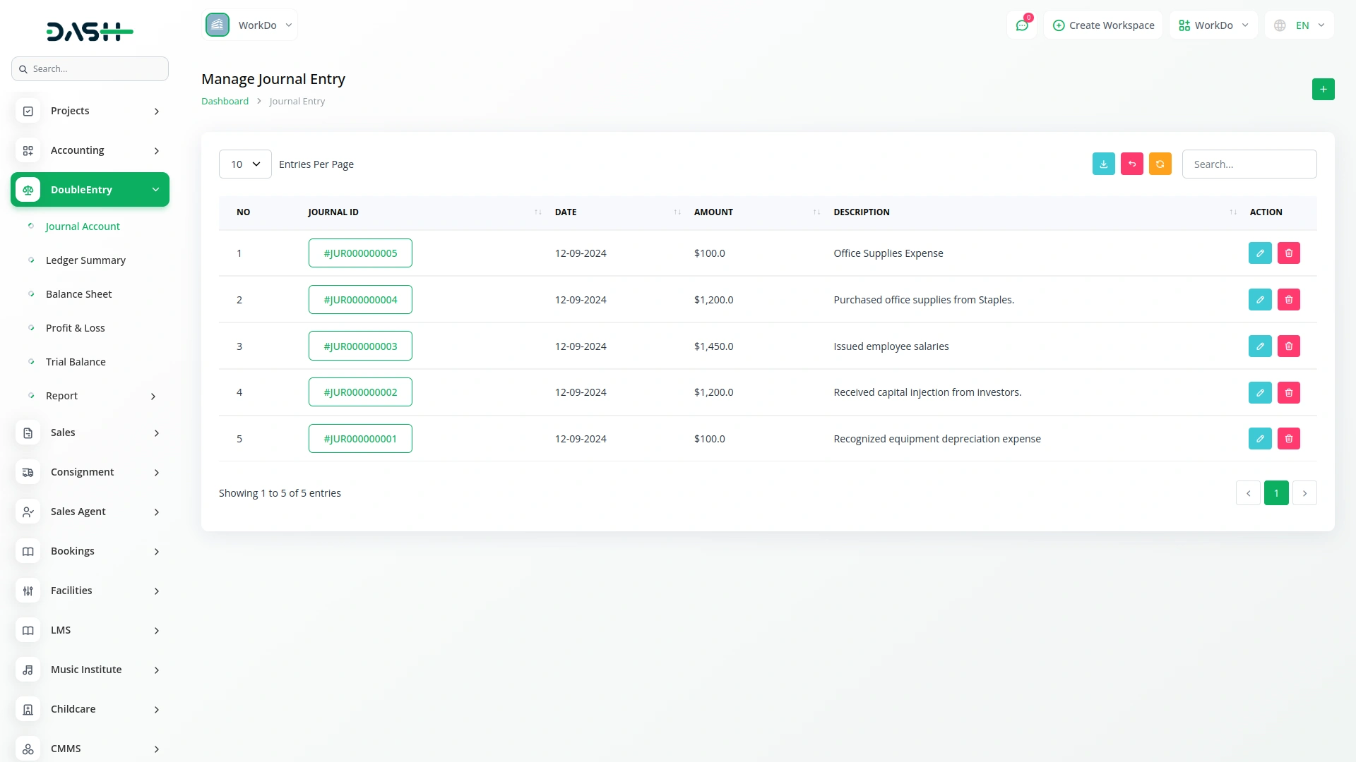 Double Entry Dash SaaS Double Entry Dash Saas
