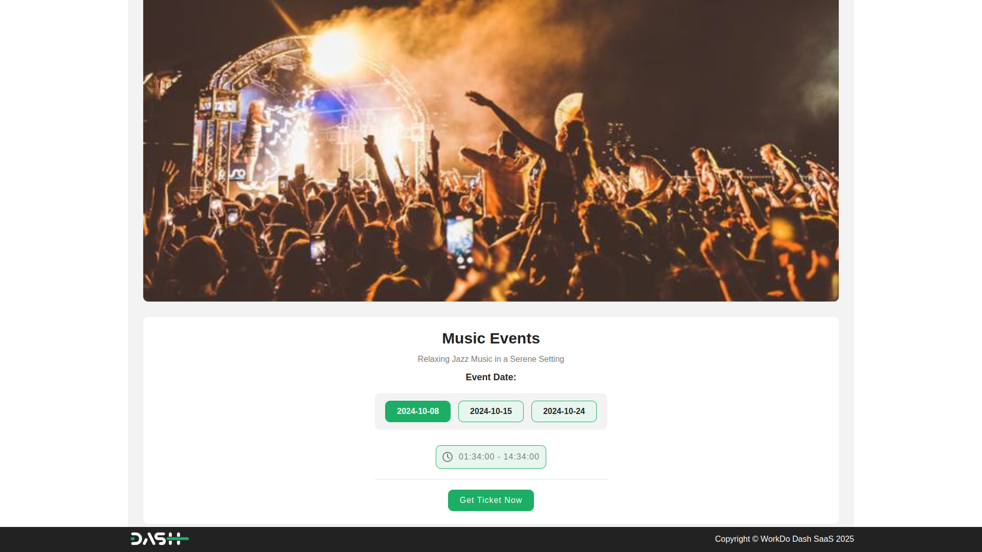 Events Management Dash Saas