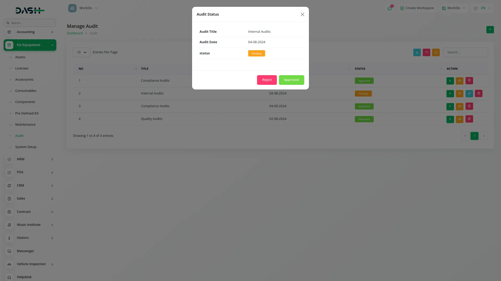 fix-equipment-dash Fix Equipment Integration