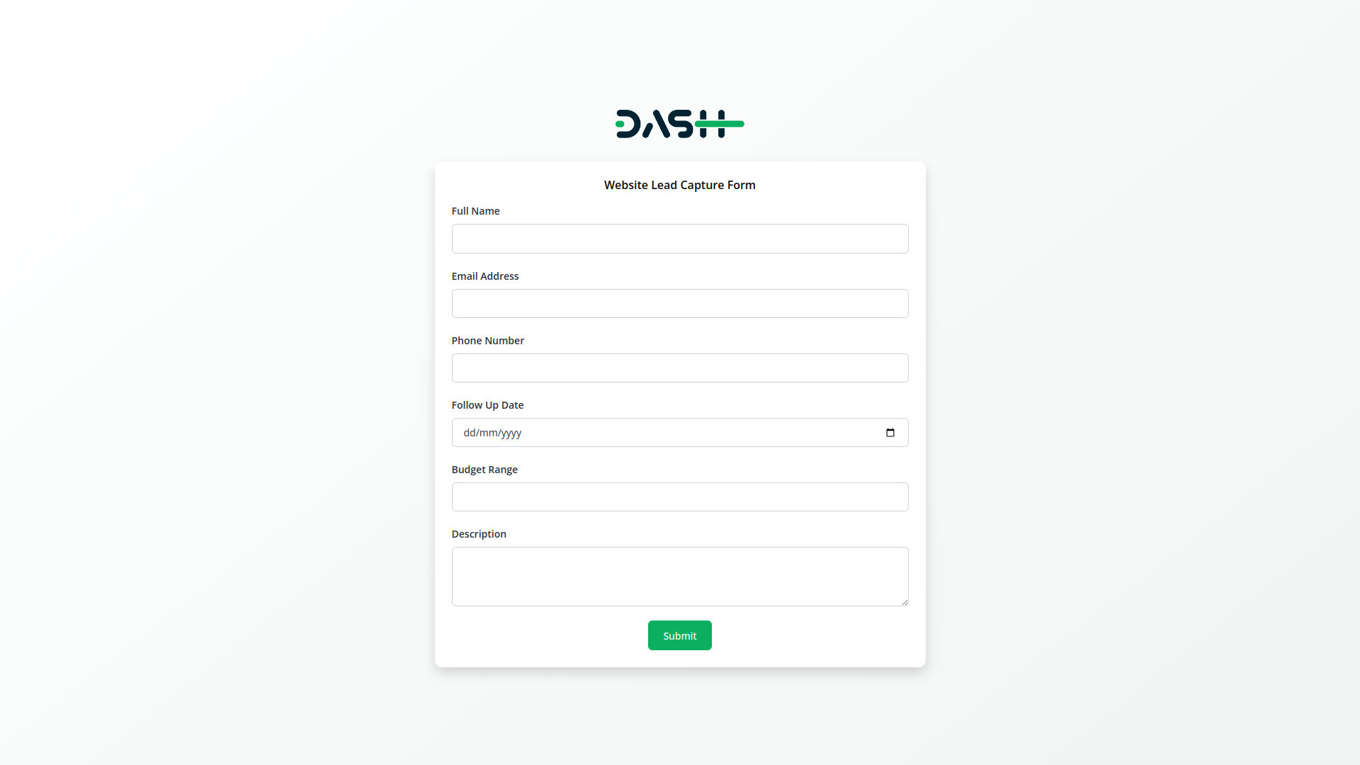 Form Builder Dash Saas