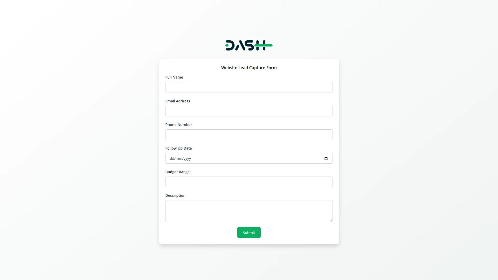 Form Builder Dash Saas
