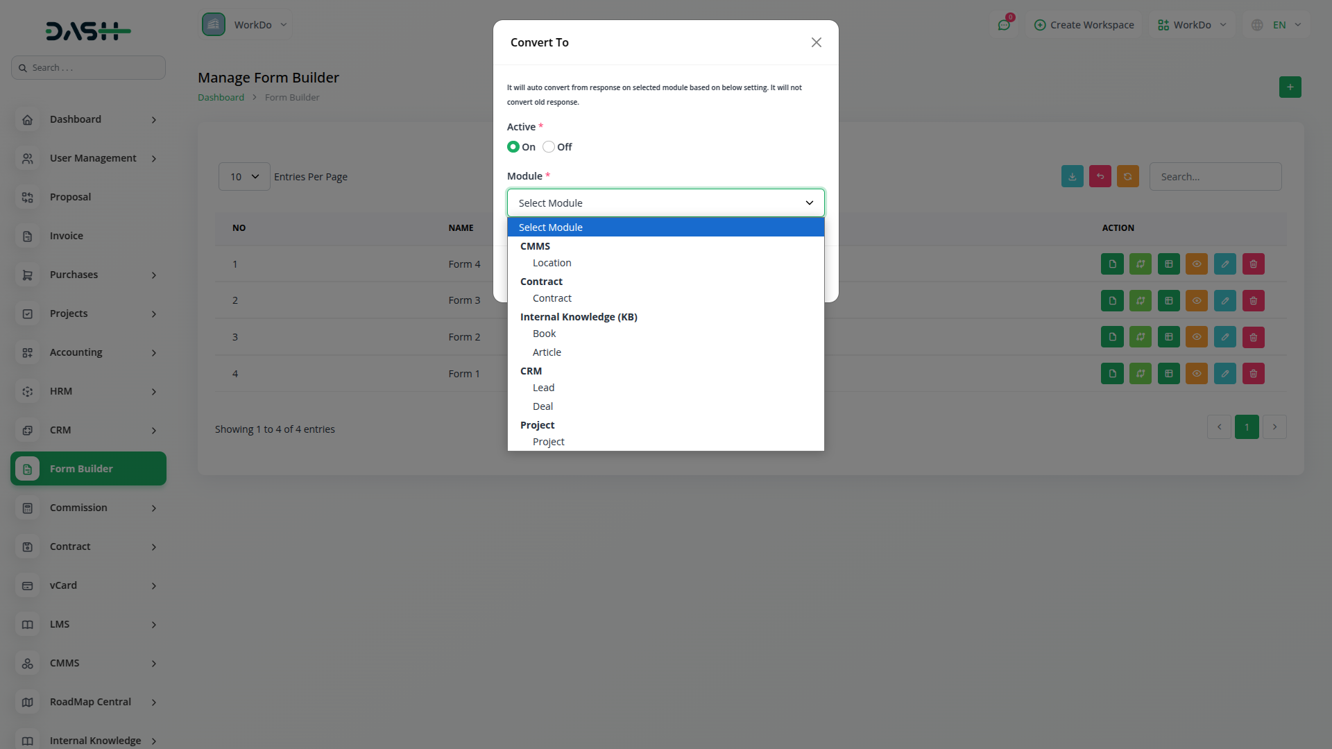 Form Builder Dash Saas