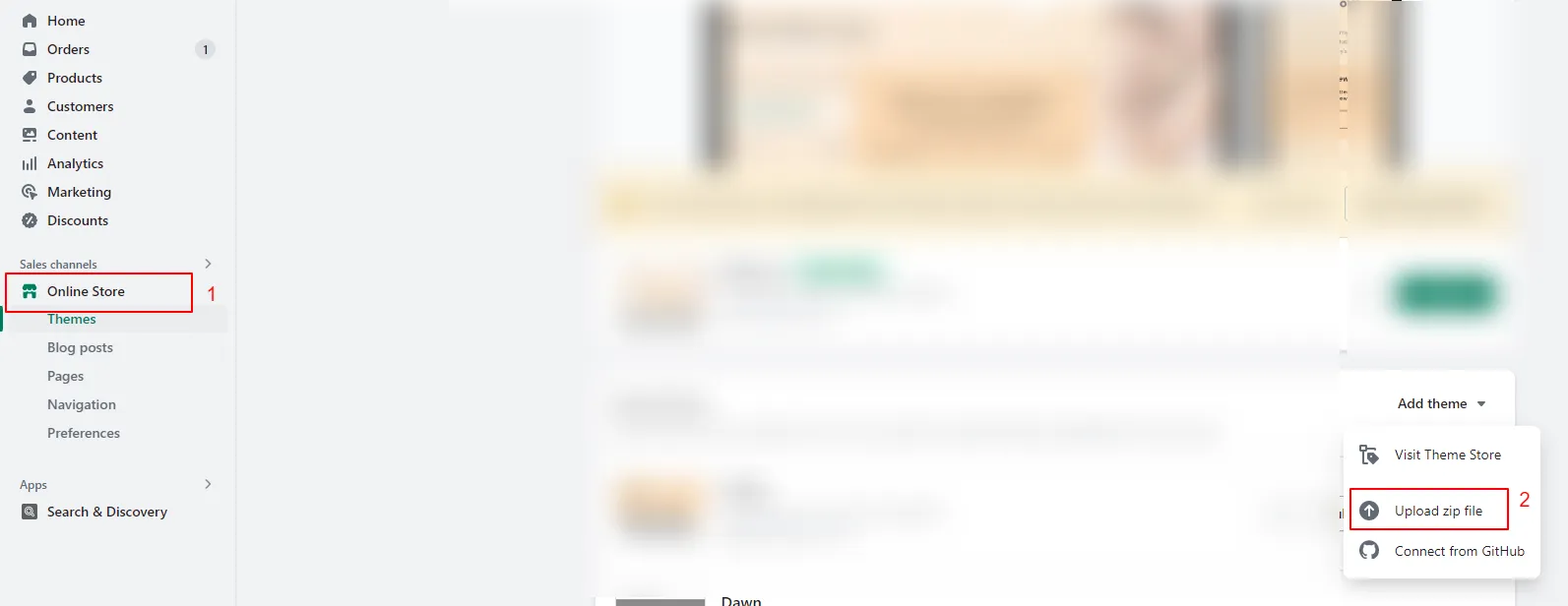 Setup Upload Zip