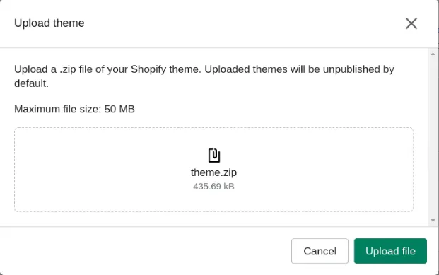 Setup Upload Zip