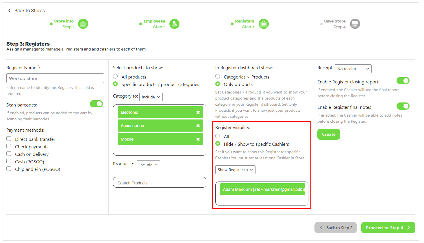 Register Visibility