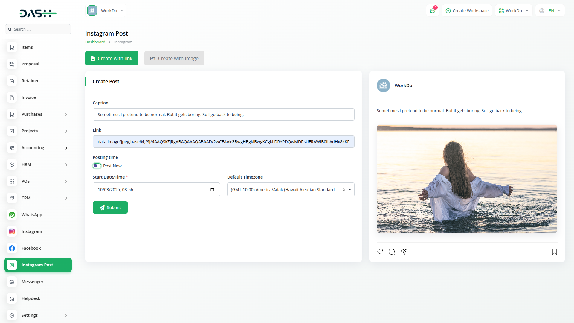 Instagram Dash Saas