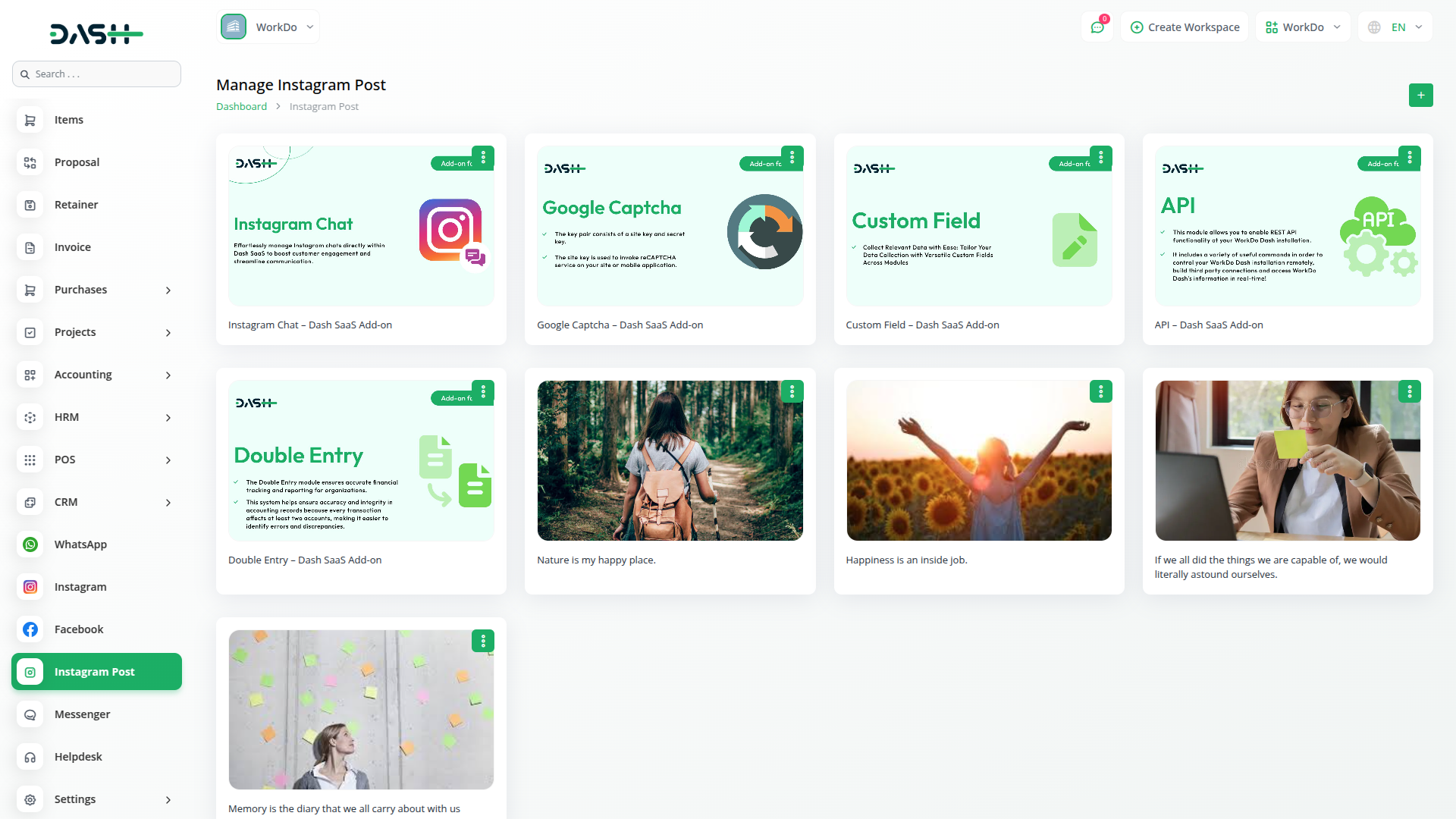 Instagram Dash Saas