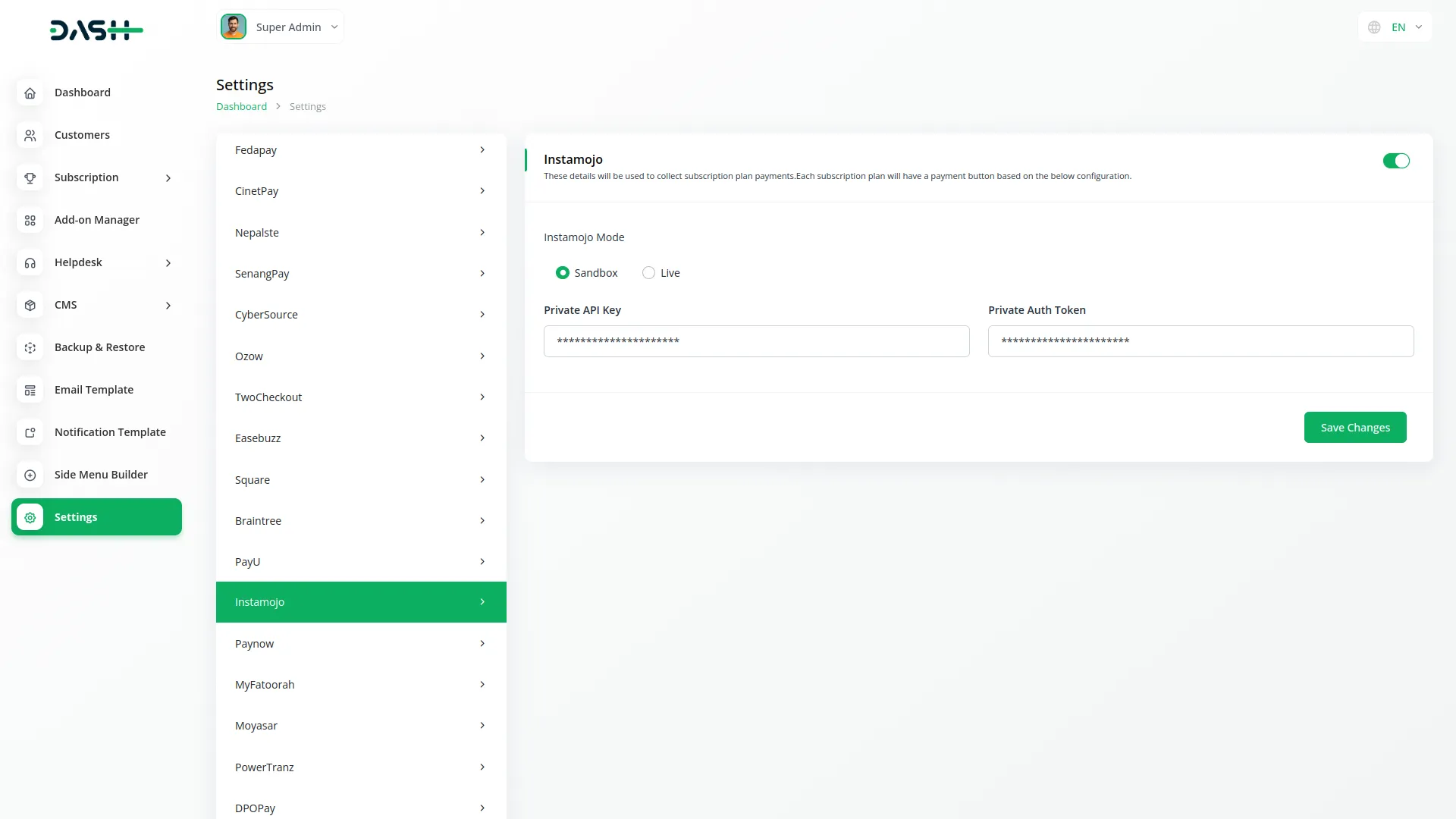 Instamojo Payment Gateway 